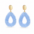 Blueberry Hoops – handgefertigte Perlen-Ohrringe in Hellblau von luvv studio